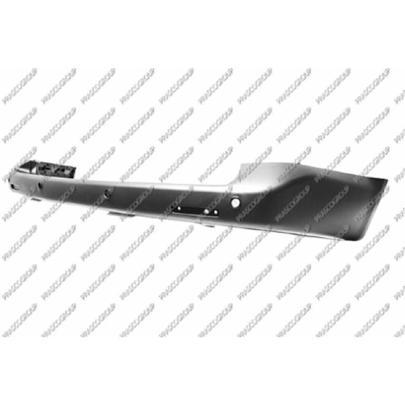 PRASCO Stoßstange hinten schwarz genarbt mit Löchernfür Einparkhilfe + Sensorhalter passend für Volkswagen - T5 - Mod. 03/03 - 07/09 - VG9171091