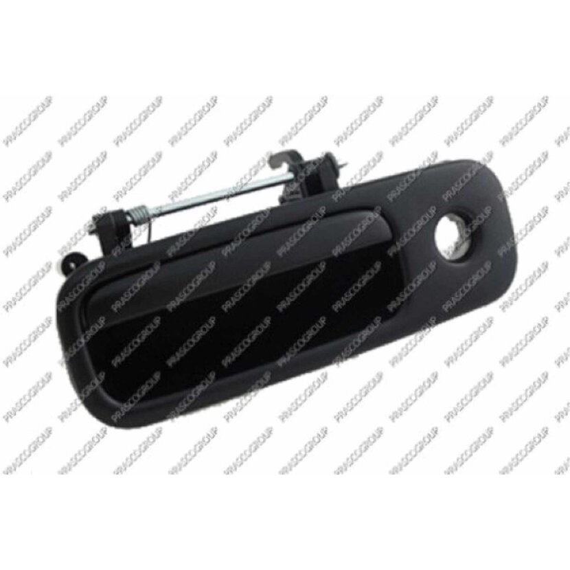 PRASCO Heckklappe Griff außen mit Schlüsselloch - schwarz/glatt passend für Volkswagen - T5 - Mod. 09/03 - 12/08 - VG9178301