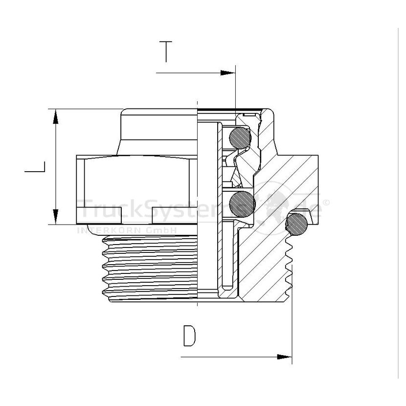 Kongsberg ABC Steckverbinder, 8 x 1,0, M22 x 1,5 - 90108022