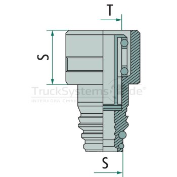 Kongsberg ABC gewindeloser Steckverbinder, Regular, 8 x...