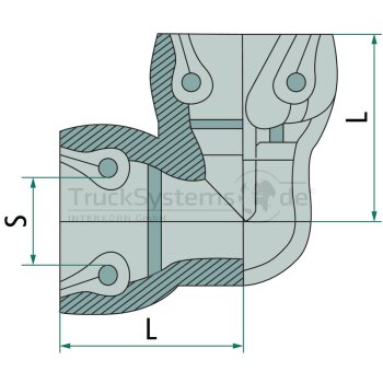 Kongsberg ABC Winkel, 90°, Regular - 92050090