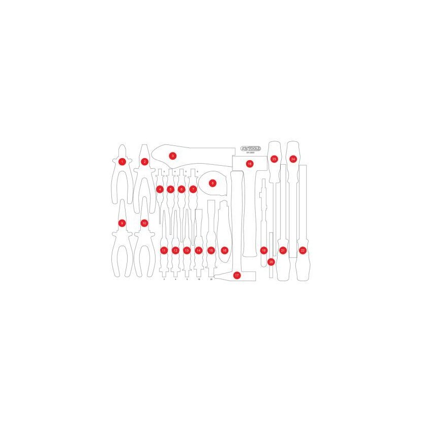 KS TOOLS Schaumstoffeinlage, Sortimentskasten 811.0033-97 - 811003397