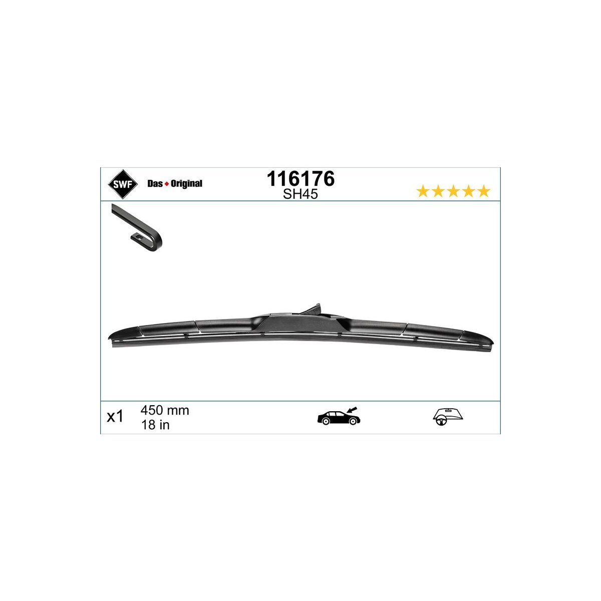 SWF Wischblatt 116176 für 61 61 0 040 534