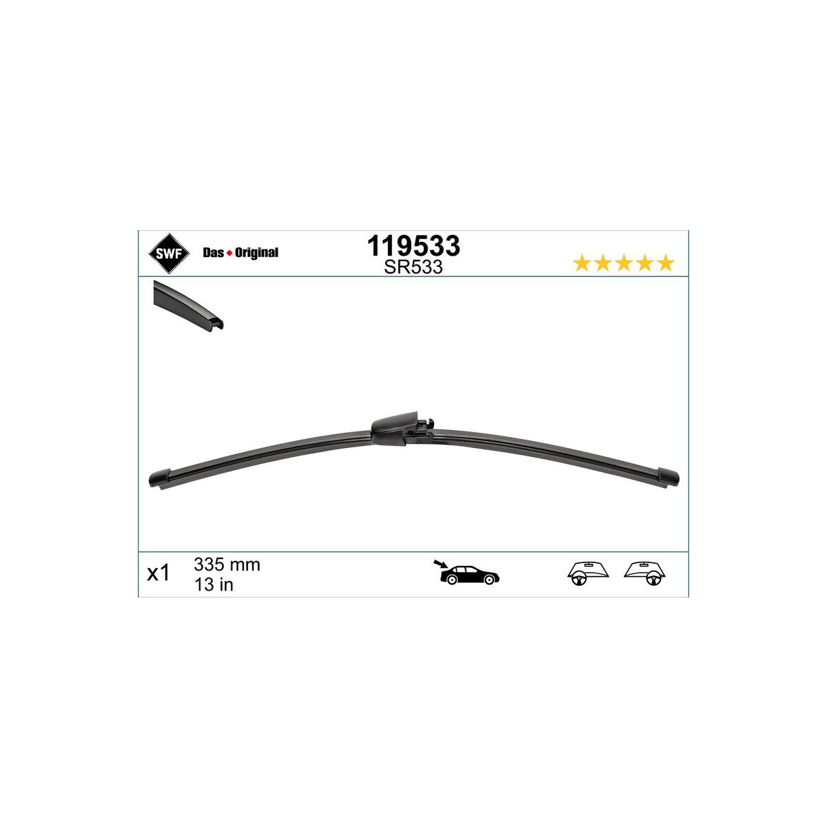 SWF Wischblatt 119533 für 61 62 7 161 029