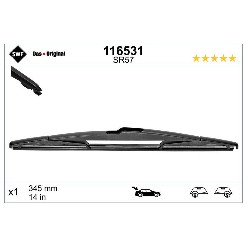 SWF Wischblatt 116531 für 76630-S7A-G01