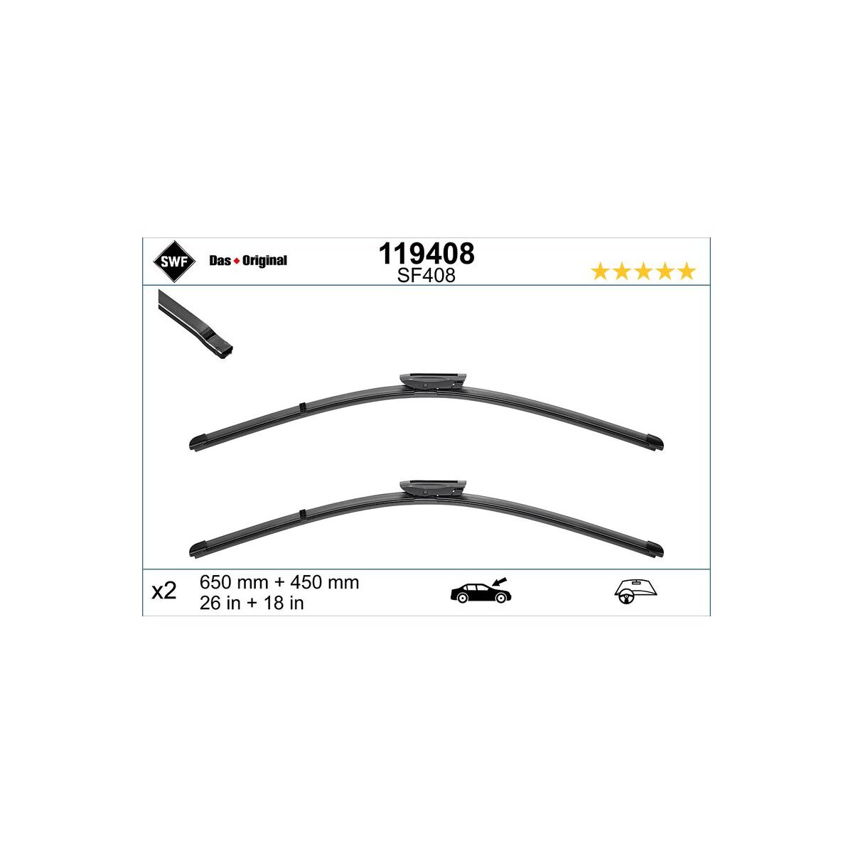 SWF Wischblatt 119408 für 16 113 505 80