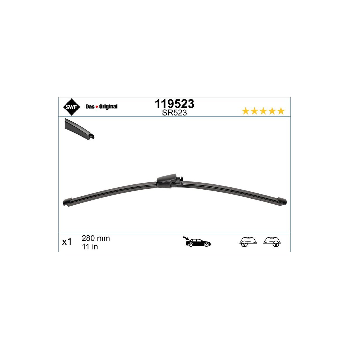 SWF Wischblatt 119523 für 61 62 7 407 273