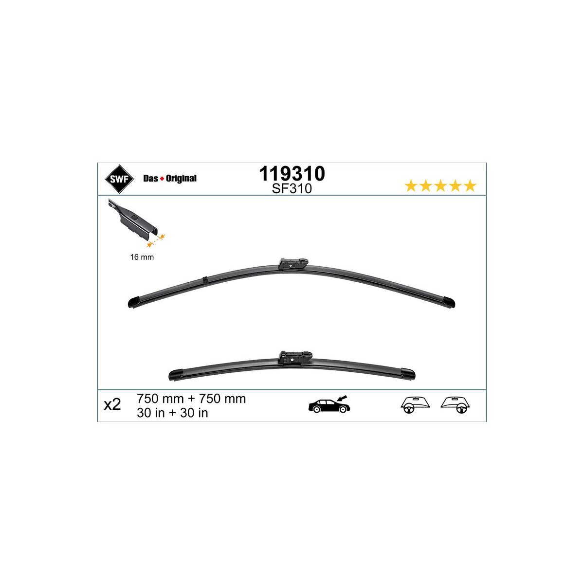SWF Wischblatt 119310 für 10A998002