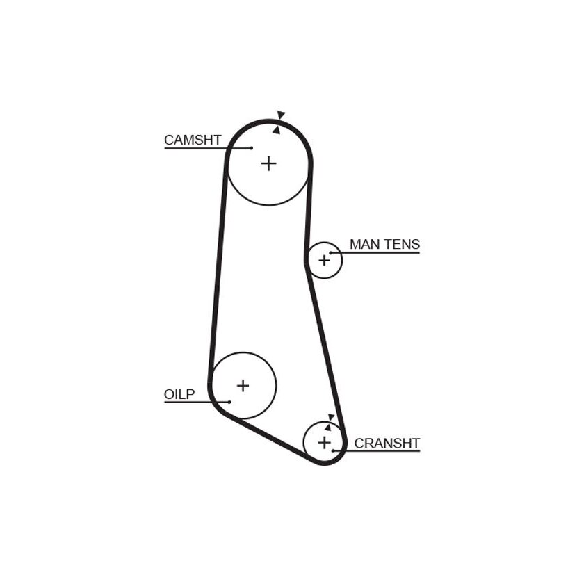GATES Zahnriemen 5185 für 94160656