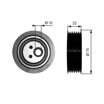 GATES Spannrolle, Keilrippenriemen T36050 für...