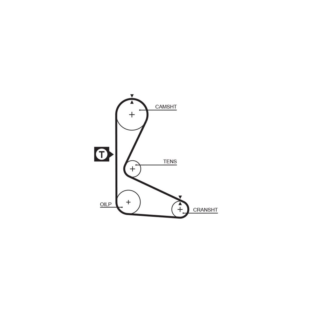 GATES Zahnriemen 5109 für 4324568