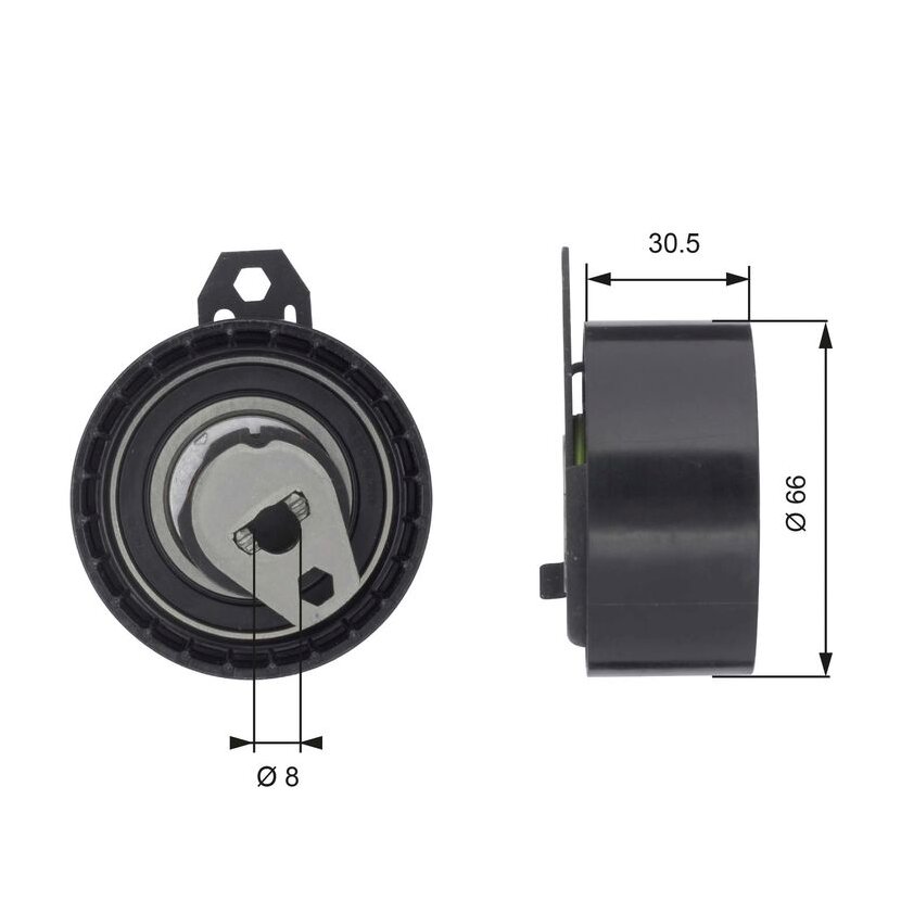 GATES Spannrolle, Zahnriemen T43034 für 4401416