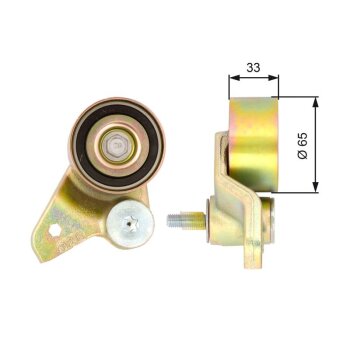 GATES Spannrolle, Zahnriemen T41086 für 06C109485A
