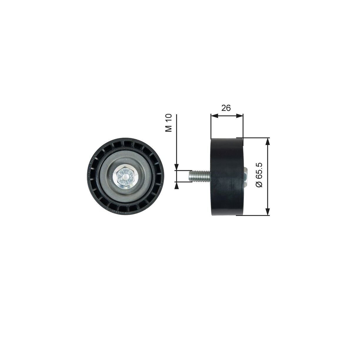 GATES Umlenk-/Führungsrolle, Keilrippenriemen T36775 für 1854164