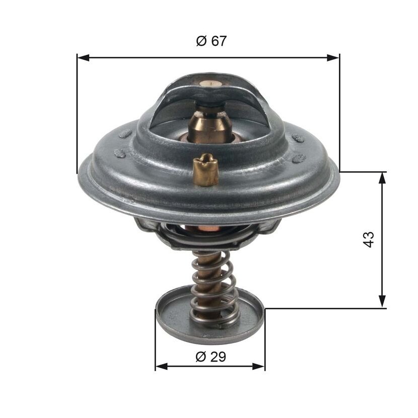GATES Thermostat, Kühlmittel TH27680G1 für 0042033975