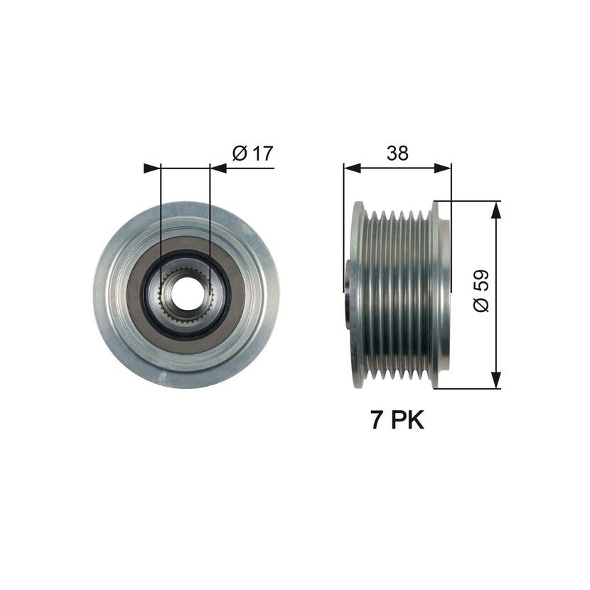 GATES Generatorfreilauf OAP7169 für 37322-4A310