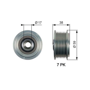 GATES Generatorfreilauf OAP7169 für 37322-4A310