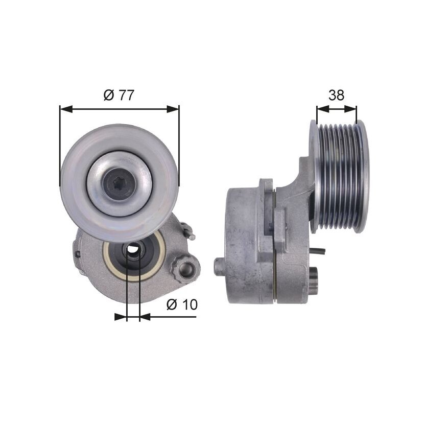 GATES Riemenspanner, Keilrippenriemen T38663 für 4572003070