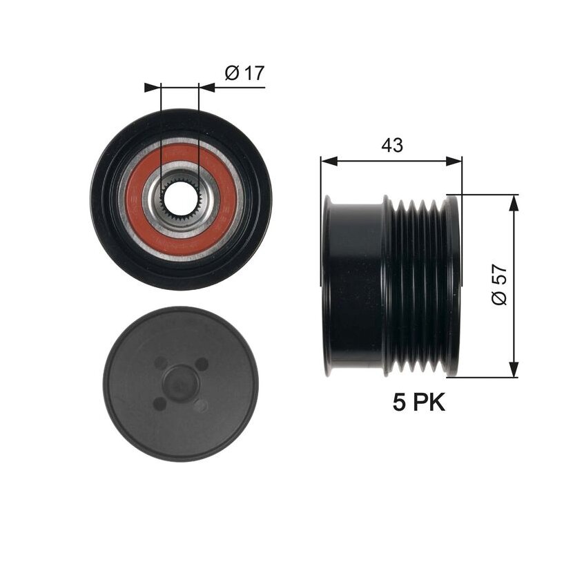 GATES Generatorfreilauf OAP7088 für 1204393