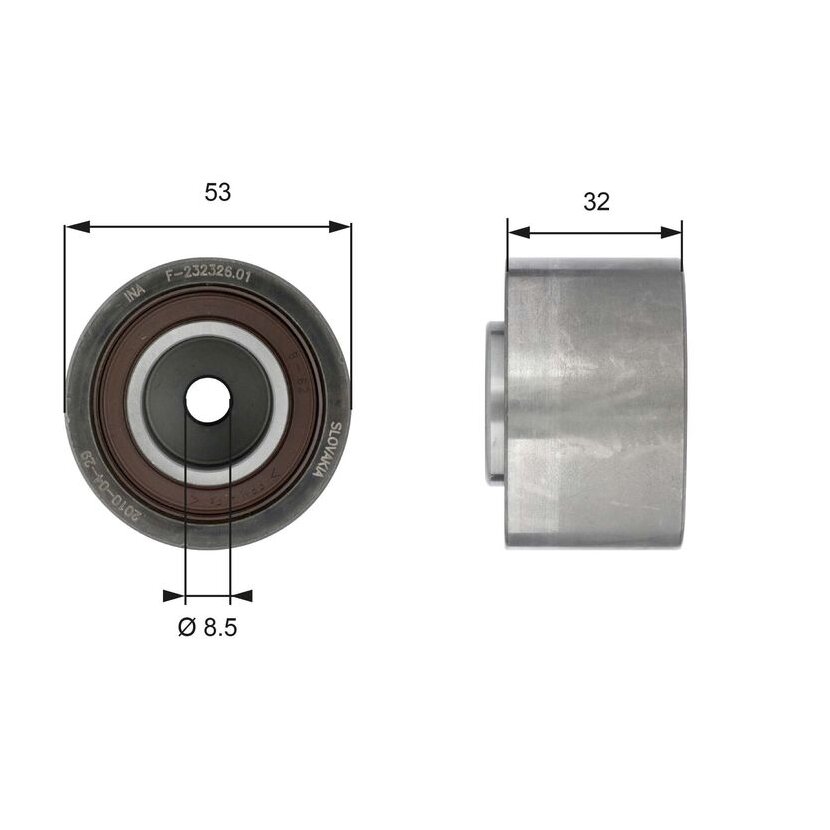 GATES Umlenk-/Führungsrolle, Zahnriemen T42179 für 1275409
