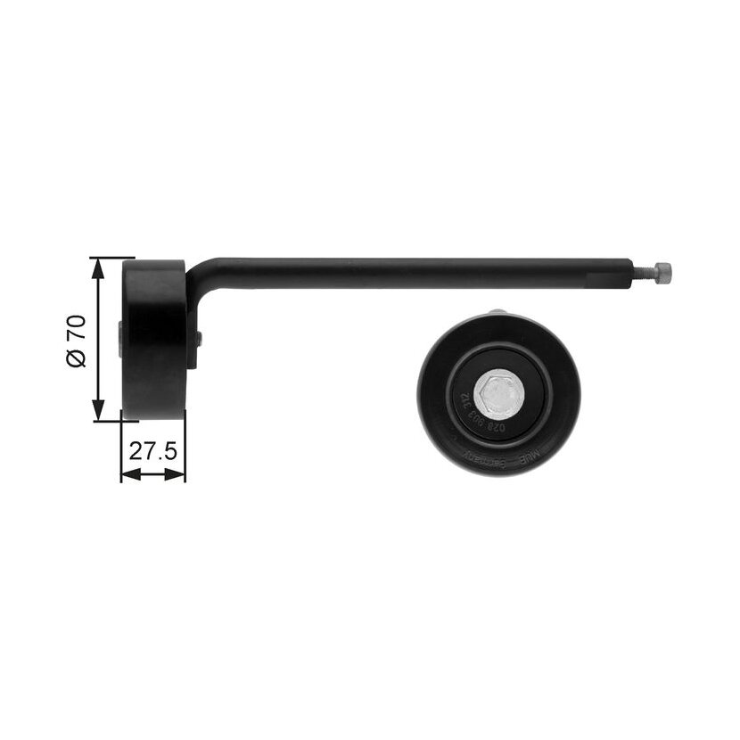 GATES Riemenspanner, Keilrippenriemen T39088 für 047903306A
