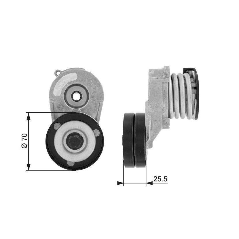 GATES Riemenspanner, Keilrippenriemen T38432 für 1204641
