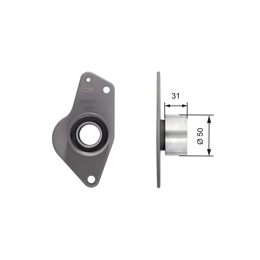 GATES Umlenk-/Führungsrolle, Zahnriemen T42089 für 7700116050
