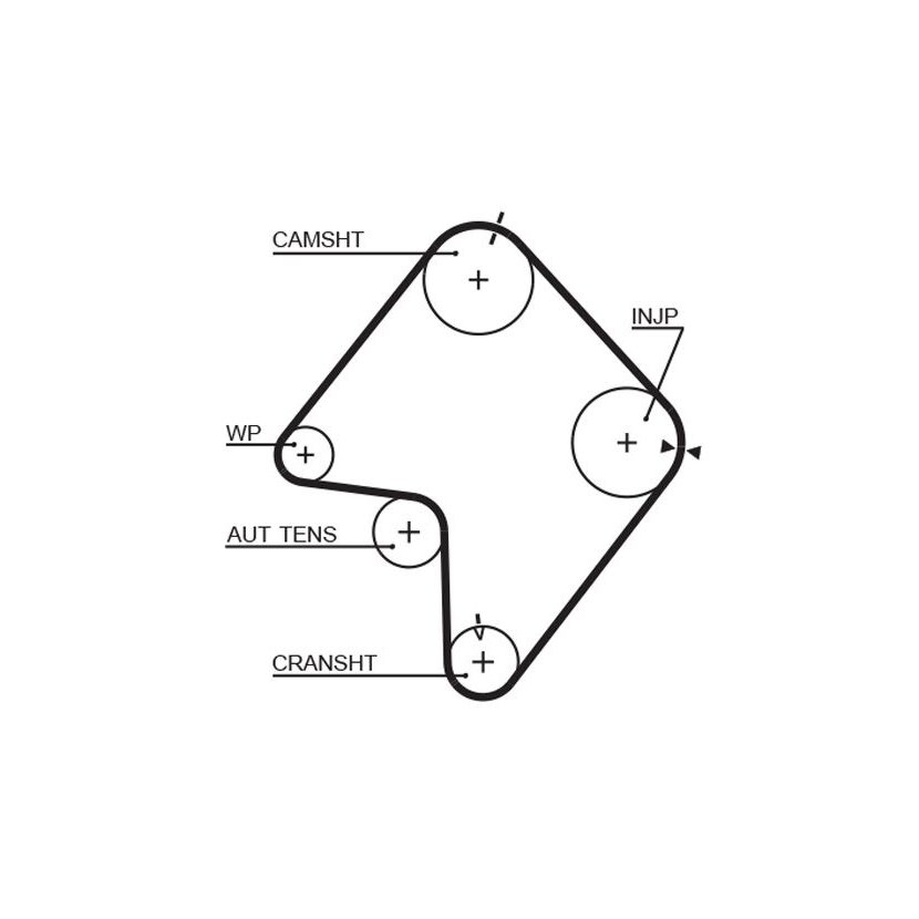 GATES Zahnriemen 5355XS für 3252663