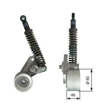 GATES Riemenspanner, Keilrippenriemen T38698 für...