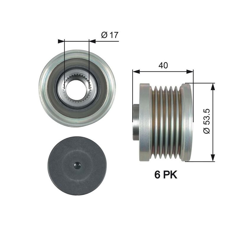 GATES Generatorfreilauf OAP7179 für 23151-JD20A