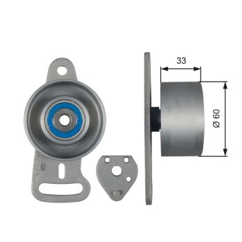 GATES Spannrolle, Zahnriemen T41163 für T0722452