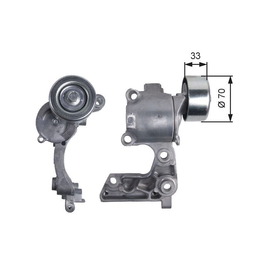 GATES Riemenspanner, Keilrippenriemen T38411 für 16620-31010