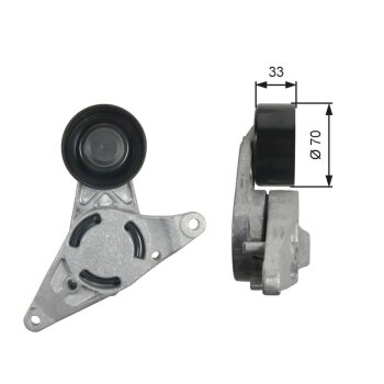 GATES Riemenspanner, Keilrippenriemen T39250 für...