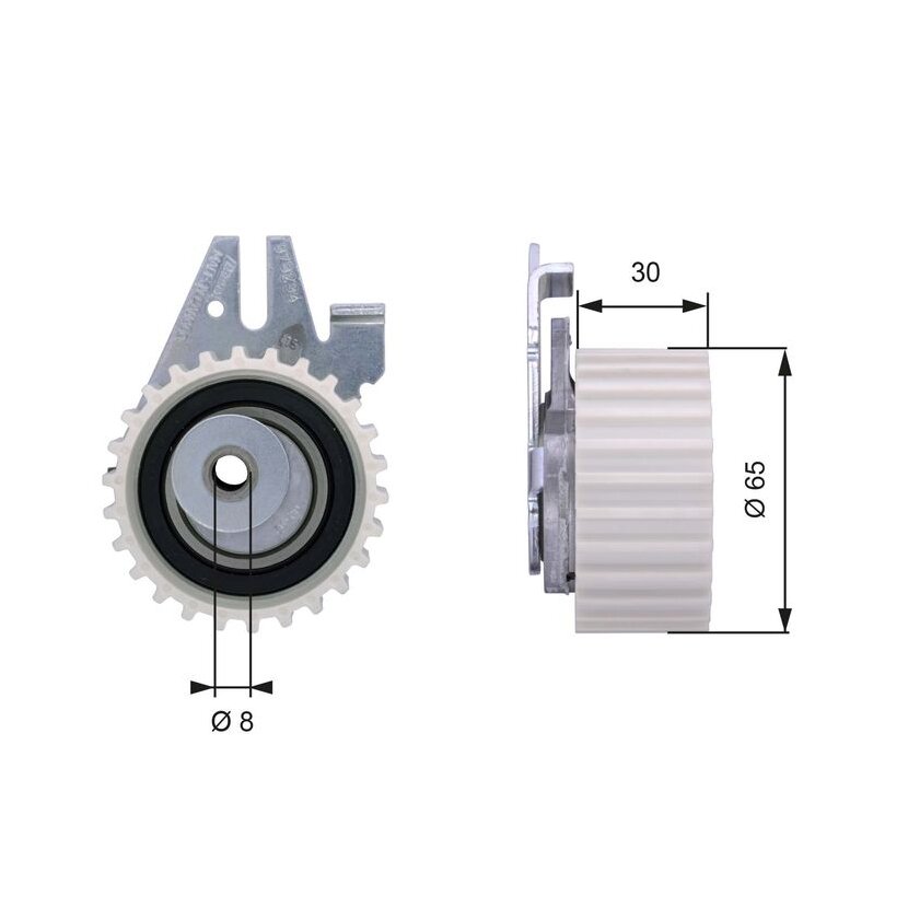 GATES Spannrolle, Zahnriemen T43024 für 7772961