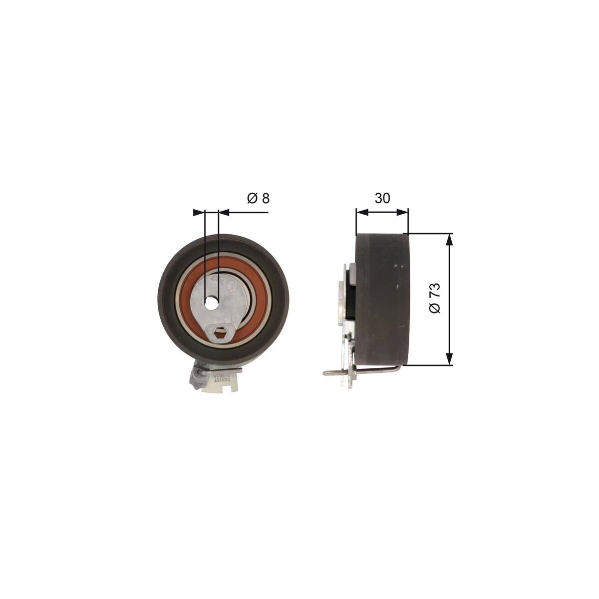 GATES Spannrolle, Zahnriemen T43157 für 0829.82