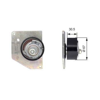 GATES Spannrolle, Zahnriemen T43207 für 8200767775