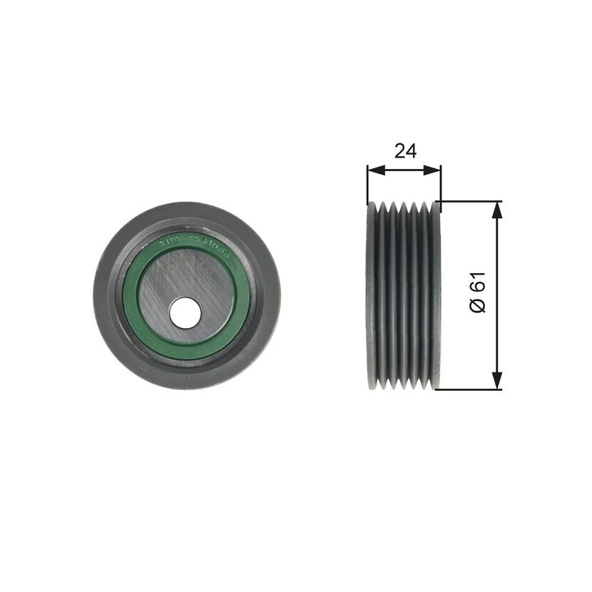 GATES Spannrolle, Keilrippenriemen T39176 für 21100-1041056-00