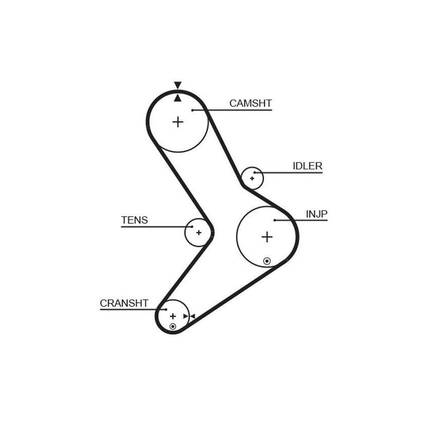 GATES Zahnriemen 5334XS für 0816.E5