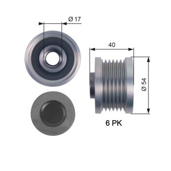 GATES Generatorfreilauf OAP7142 für 23151-EN200