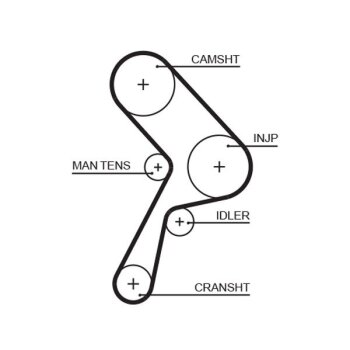 GATES Zahnriemen 5322 für 7553028