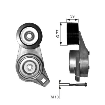 GATES Riemenspanner, Keilrippenriemen T38581 für...