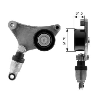 GATES Riemenspanner, Keilrippenriemen T38216 für...