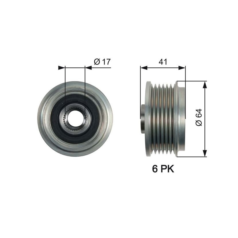 GATES Generatorfreilauf OAP7161 für 1204290