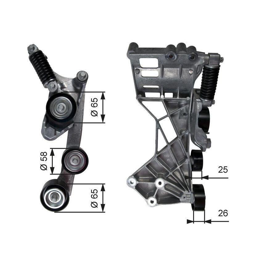 GATES Riemenspanner, Keilrippenriemen T39136 für 2662000770