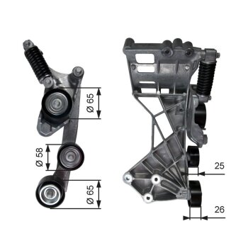 GATES Riemenspanner, Keilrippenriemen T39136 für...
