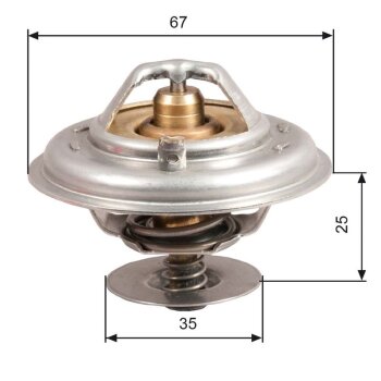 GATES Thermostat, Kühlmittel TH14387G1 für...