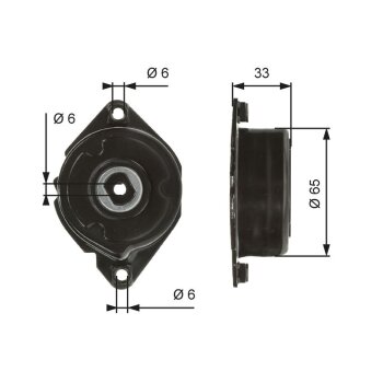 GATES Riemenspanner, Keilrippenriemen T39013 für...