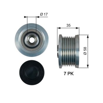 GATES Generatorfreilauf OAP7183 für 274150L050