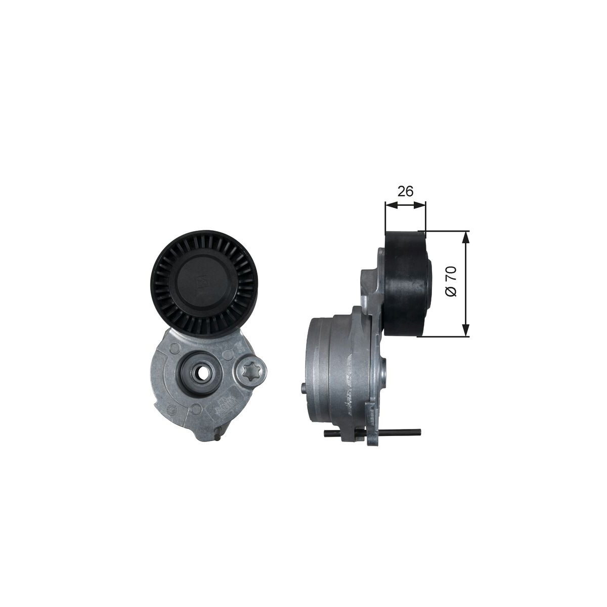 GATES Riemenspanner, Keilrippenriemen T39333 für 059 903 133 F