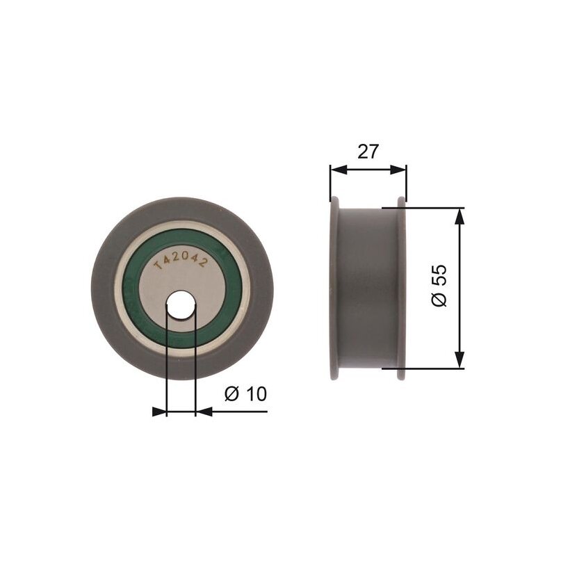 GATES Spannrolle, Zahnriemen T42042A